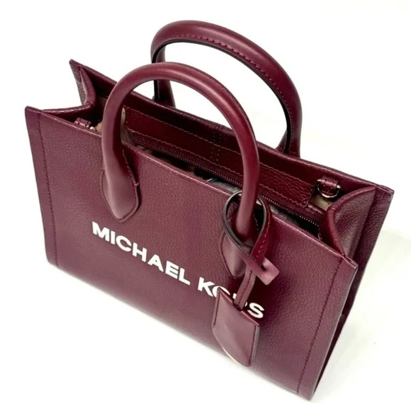 Michael Kors Mirella Small Signature Logo Crossbody Bag Ox Blood - Picture 7 of 11